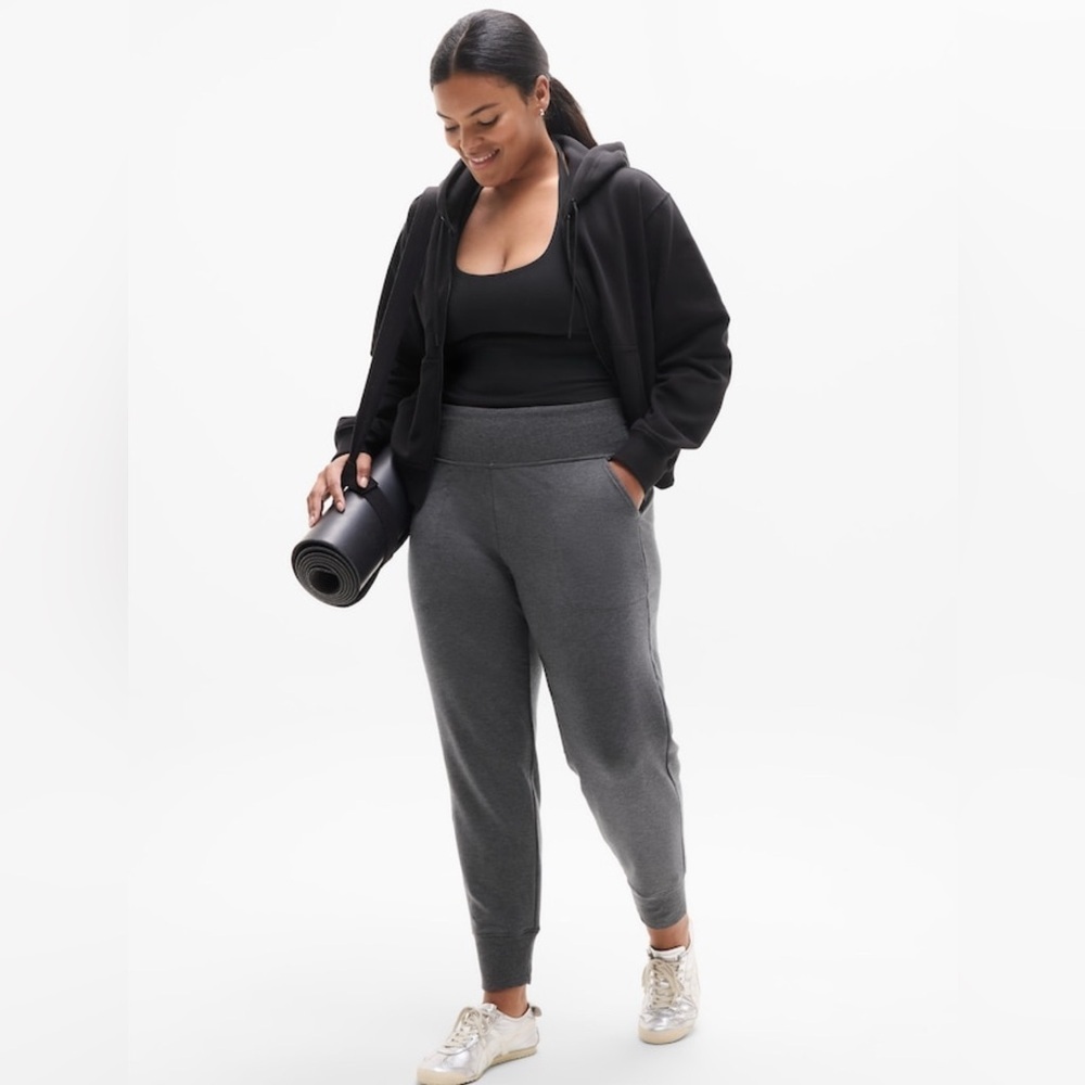 NWT Athleta Coaster Luxe Charcoal Gray Heather Jogger Size 2X (#658312)